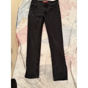 Arizona Women's Juniors High Rise Skinny Jeans Size 30x32 Black Color